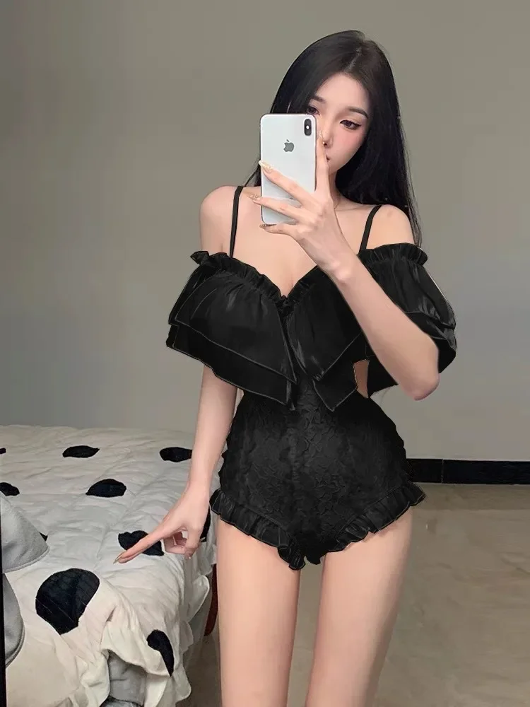 High End Sexy Women's One-piece Swimsuit with Suspender To Cover The Belly and Show Slimming Effect Vacation Hot Spring Swimsuit