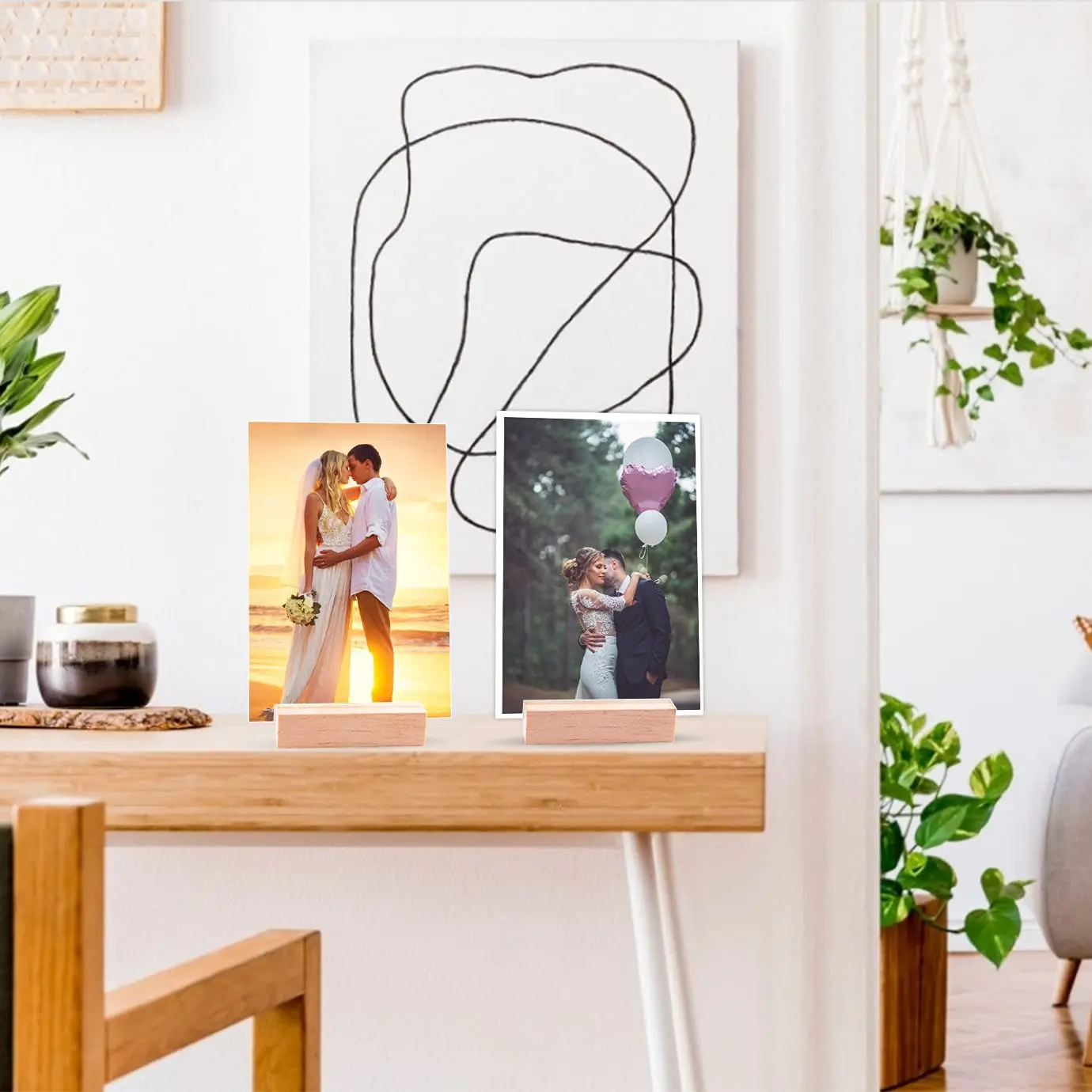 Place Card Holder, Photo & Picture Stand Card Holder Wooden Stands for Display, Party Poster Paper Wedding Table Number Holders