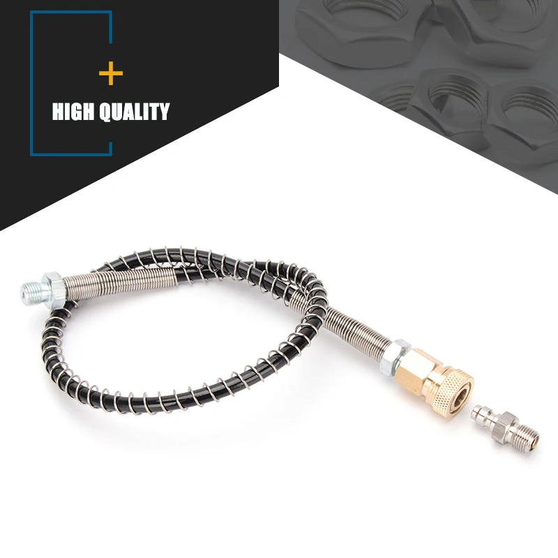 50cm High-Pressure Nylon Hose With M10x1 Thread Quick Connect Couplings 40Mpa PCP Pneumatics Air Refilling With Spring Wrapped nylon hose quick connect fittings