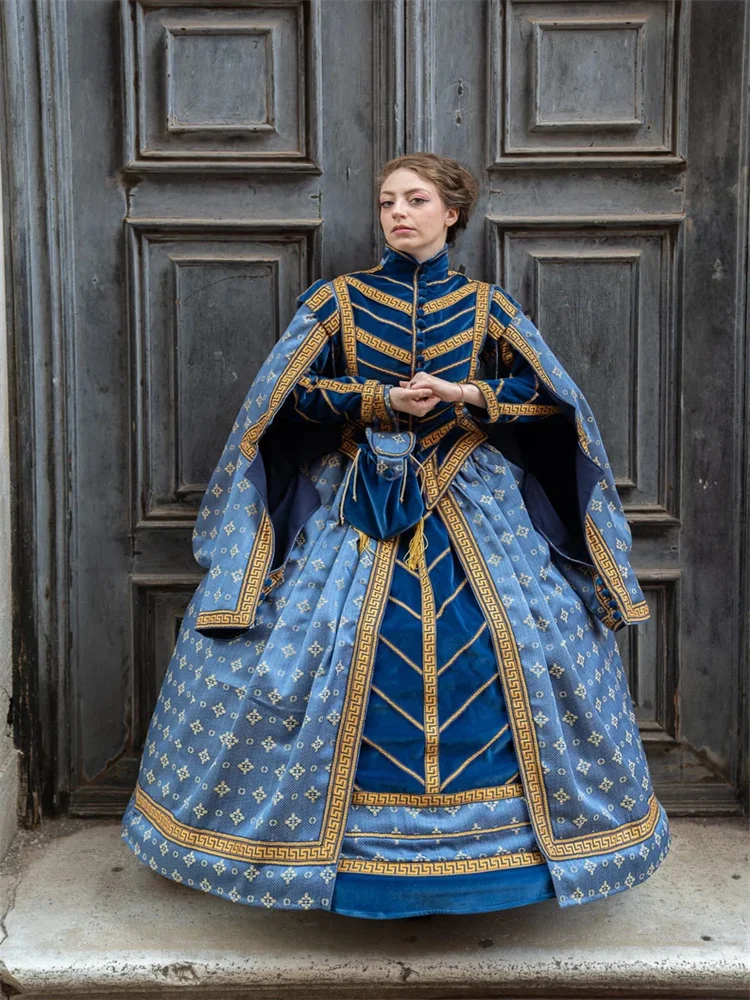 15th Century Tudor Elizabethan Cosplay Costume Luxury Ball Gown With ...