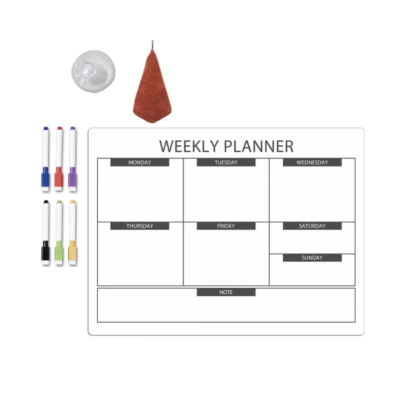 

Magnetic Whiteboard Calendar Weekly To-do-list Board Magnetic Fridge Calendar