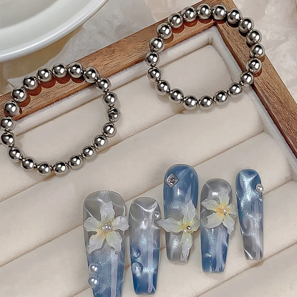 Round Magnet Balls Multi-function Nails Sparkling Flower Carving Cat Magnet Nail Art Tool Can Be Disassemble 20Pcs/Set 5MM magnetic nail art tools cat eye nail tool magnetic nail tools nail care tools