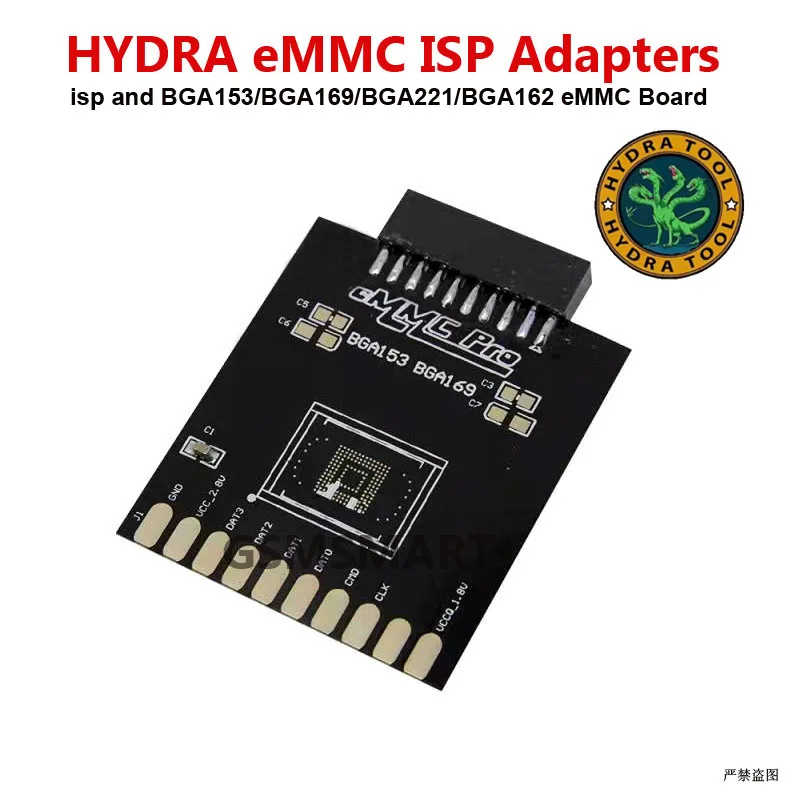 Hydra ISP eMMC Adapter Set Tool for BGA153 BGA169 BGA221 BGA162 eMMC Break out Board antenna adapter rf adapter kit