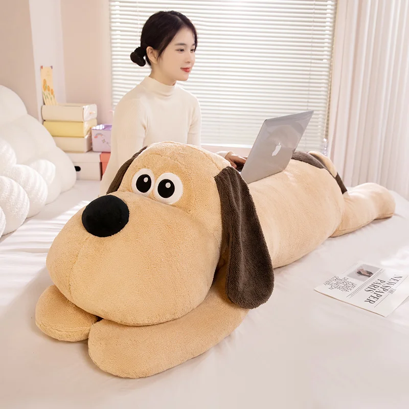 Kawaii Large Size Soft Long Dog Plush Pillow Stuffed Toy Cartoon Animal Puppy Cushion Perfect Birthday Or Valentine's Gift
