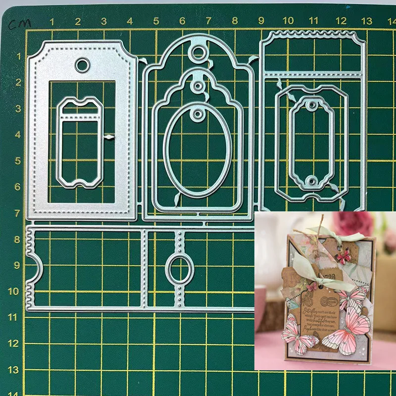 10pcs/set Label tag DIY Dies Card Base dies metal die decoration for scrapbook punching card cutting DIY process edge cutting