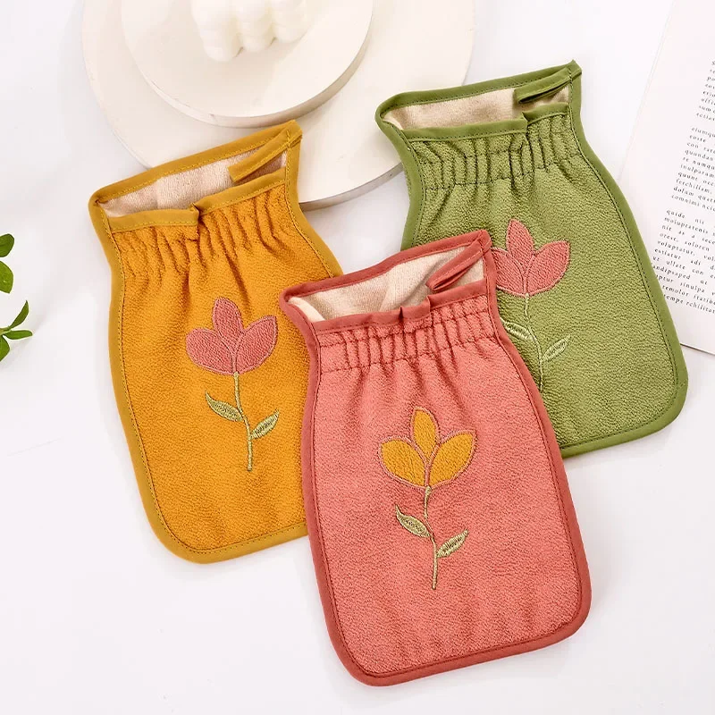 

Bath Towel Bath Gloves Household Mud Cleaning Bath Towel Thickened Double Sided Bathroom Back Rub Bath Towel