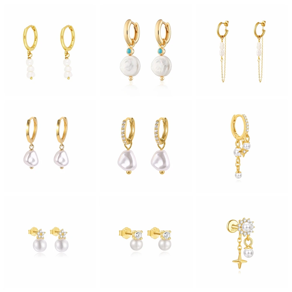 ROXI  진주 귀걸이 여성을위한 웨딩 파인 쥬얼리 피어싱 귀걸이 고리 보헤미아 Pendientes Plata Earings