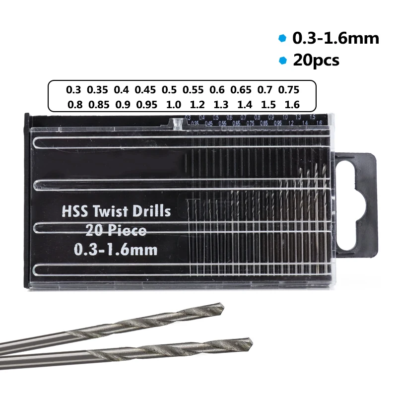 20 Punte Trapano Elicoidali In Acciaio HSS - 0.7mm X 33mm Per Lavori Di Precisione - Foto 13