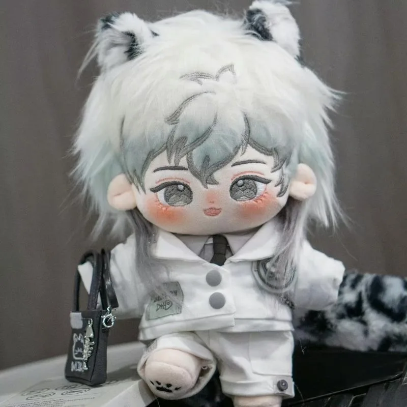 20cm Plush Doll Clothes Gentle White Suit Cool Costumes Anime Kpop Skz Outfit Toys Accessories Children Gifts Free Shipping 5