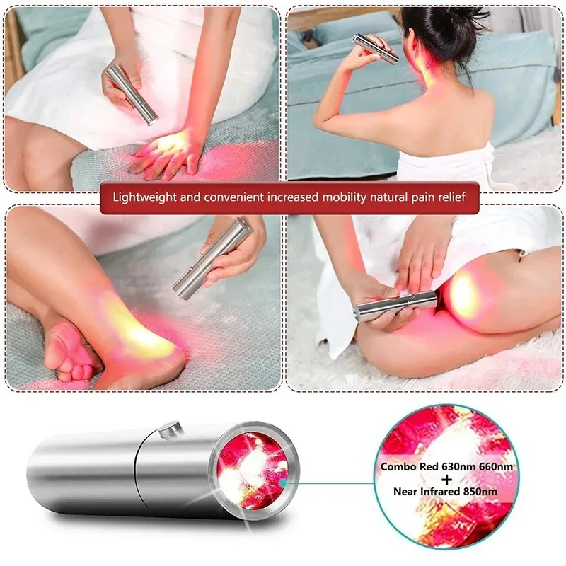 Red Light Therapy Device Cold Sore Canker Sore Treatment Infrared Light Therapy Wand for Mouth Nose Ear Knee Feet Hands Ankle