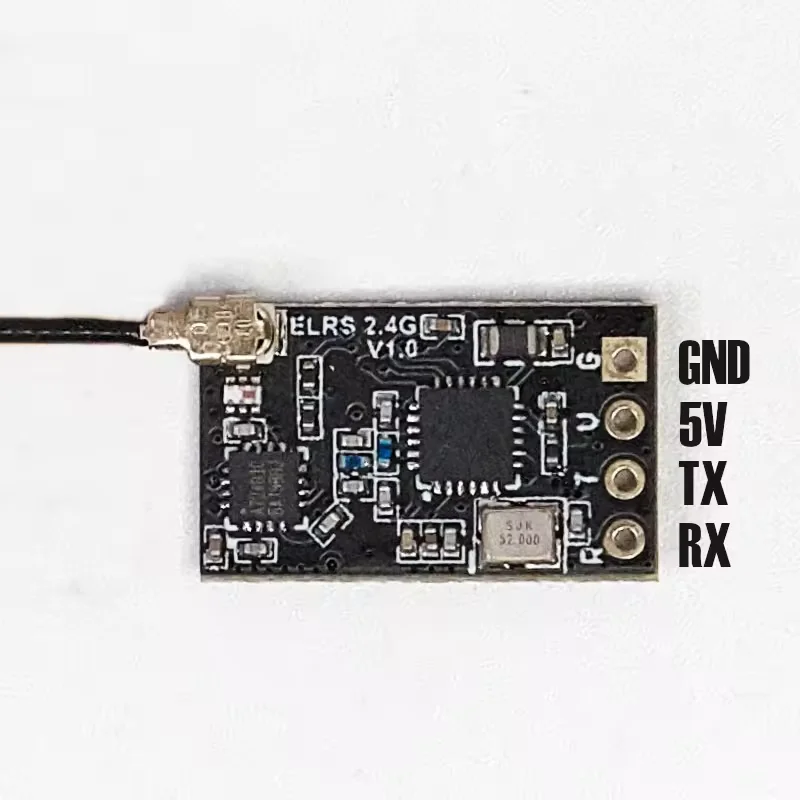 BETAFPV ELRS Empfänger 433/530/720/750/915 MHz ExpressLRS ELRS 100 mW mit T-Typ-Antenne, unterstützt WLAN-Upgrade für FPV Racing Drone