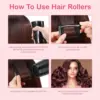 Hair Rollers Set Self Grip Hook Hair Curlers 12pcs Heatless Roller 6/12 Clips Salon Dressing Curlers Sticky Hair Styling Tools