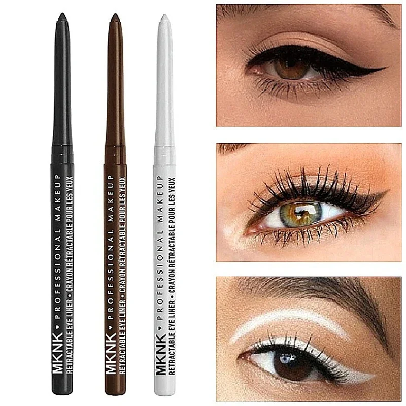 Wasserfester, schwarzer Eyeliner-Stift, wischfest, langanhaltend, ideal für Anfänger, hochpigmentiert, schwarz-weißer Eyeliner-Stift_voghion.com