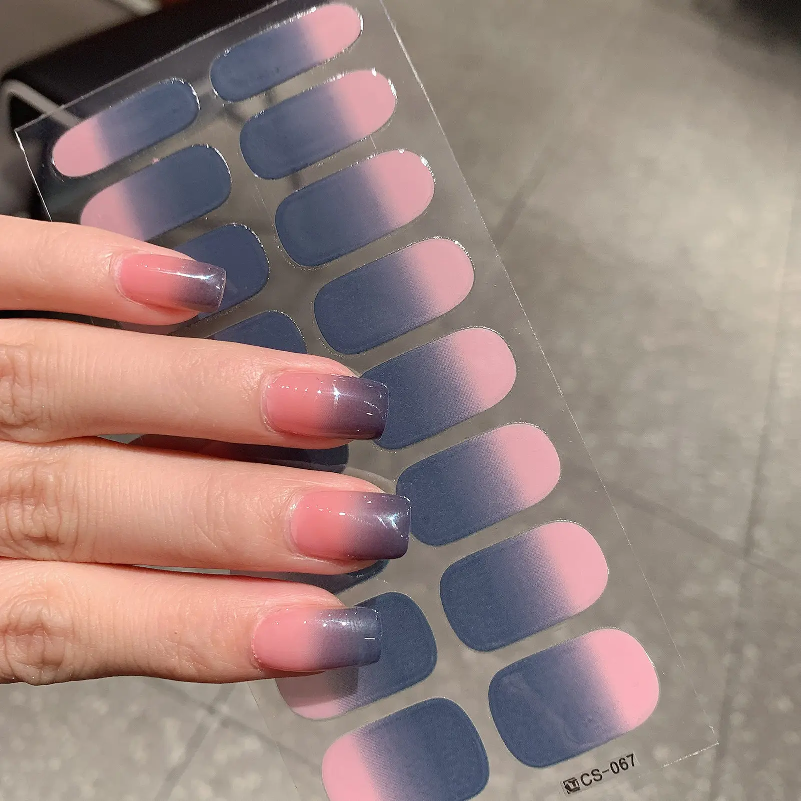 Semi Cured Wrap Nail Sticker Multi Color Solid Gel Full Cover No Need UV Lamp Cured Fast 1 Sheet