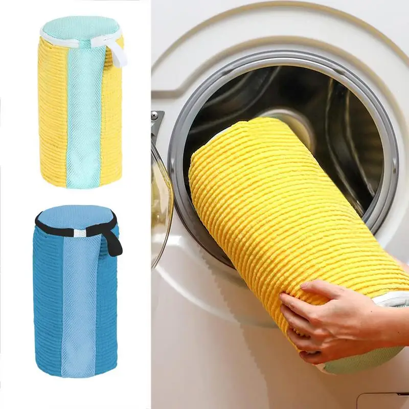 

Shoe Washing Bag 2pcs Reusable Washing Machine Clothing Care Breathable Chenille Shoe Cleaning Laundry Bag Organizer Bags