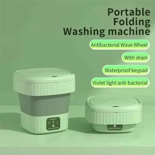B59B-Compact 8L Washing Machine Ideal Forstudents Clothes Portable & Efficient EU Plug 5