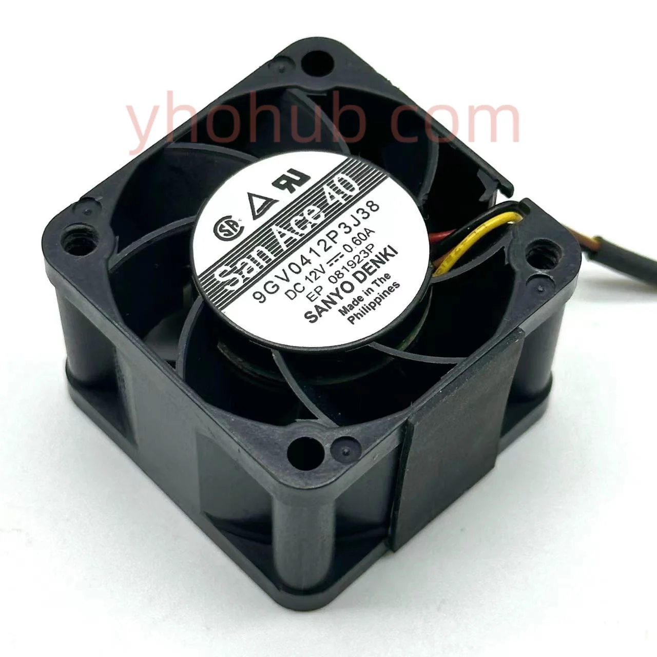 Ventilador de Refrigeração do Servidor de Fios de Sanyo Denki 9gv0412p3j38 dc 12v 0.60a 40x40x28 mm