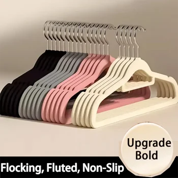10-Pack Non-Slip Velvet Flocked Hangers 1