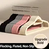 10Pcs Flocked Hanger Home Non-slip Velvet Hangers Elegant Coat Clothes Hanger Strong Durable Racks Hanger 1