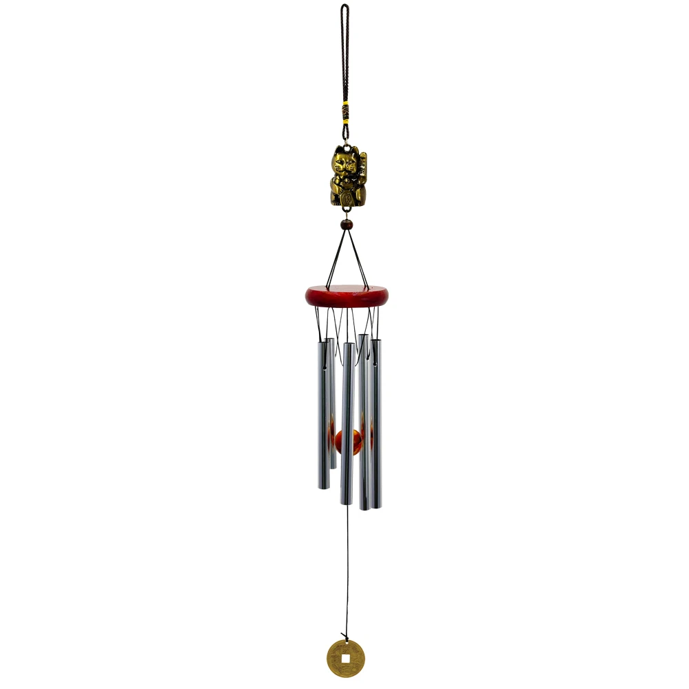 Bronze Harmony Wind Chime with Butterfly and Owl Charms - Outdoor & Garden Decor Gift