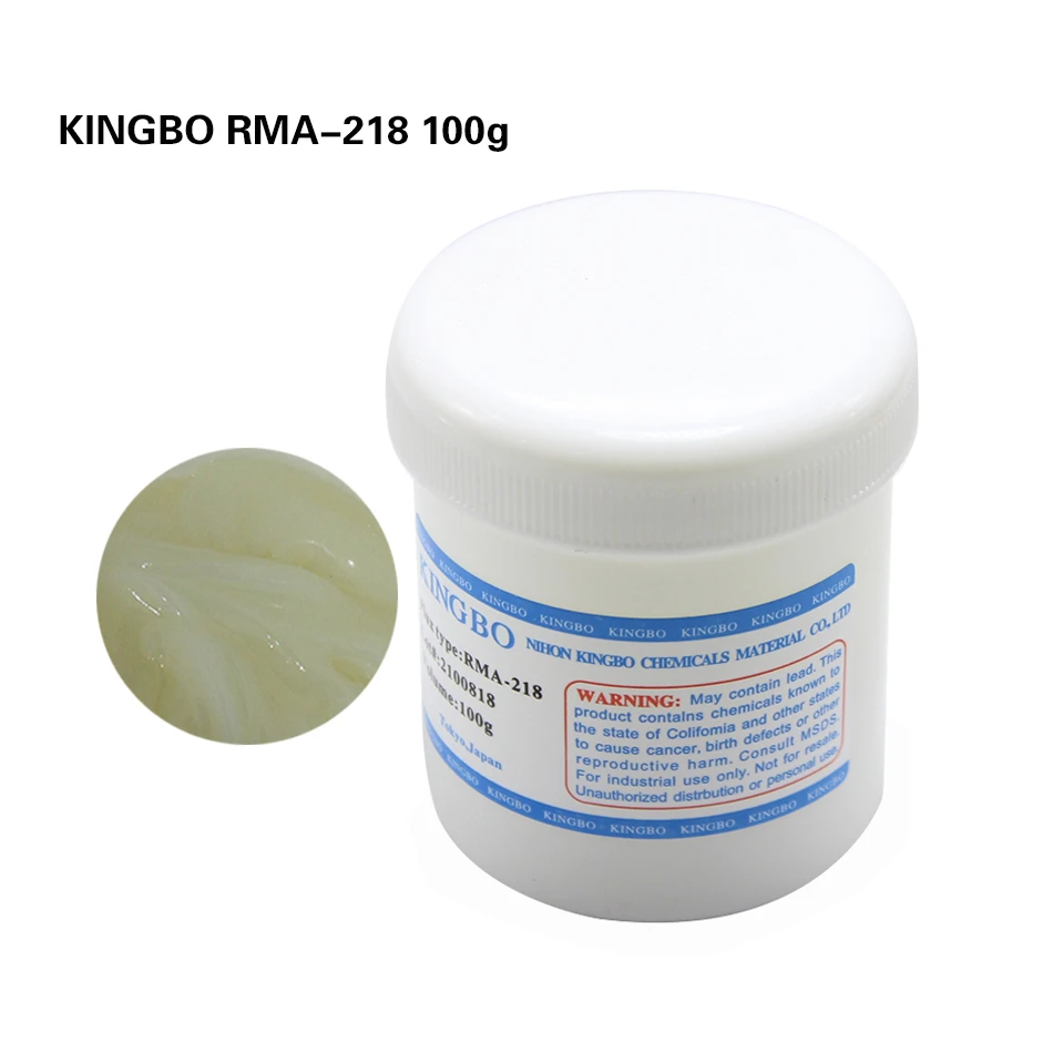 KINGBO RMA-218 bga No cleaning Solder Flux Paste Solder 100g for SMT Reballing hard hat welding hood