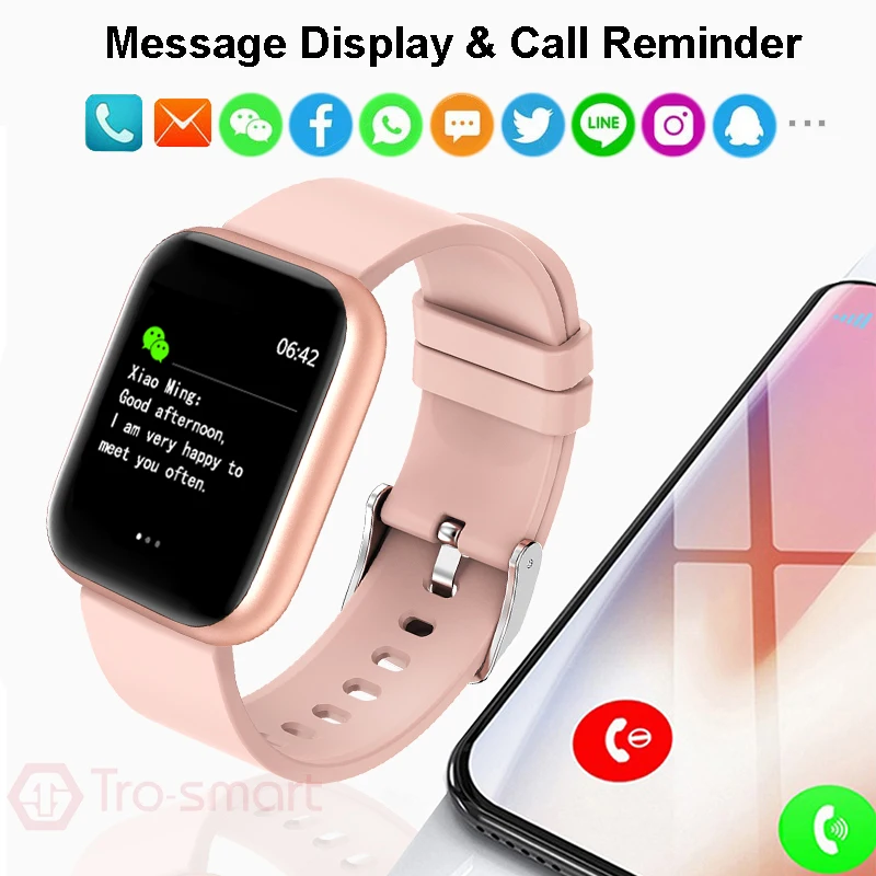New 2023 Smart Watch Women Ladies Smartwatch Female Smart Clock For ȵ̵ IOS Fitness Tracker Sport Full Touch Smart-watch