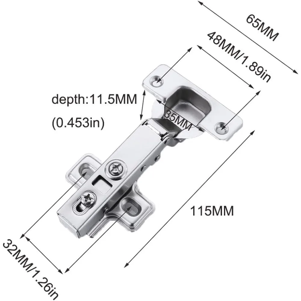 Straight Arm Full Coverage Hinge Door Wardrobe Cushion Hinge Automatic Adjustment Off Silent Damper Hardware Furniture