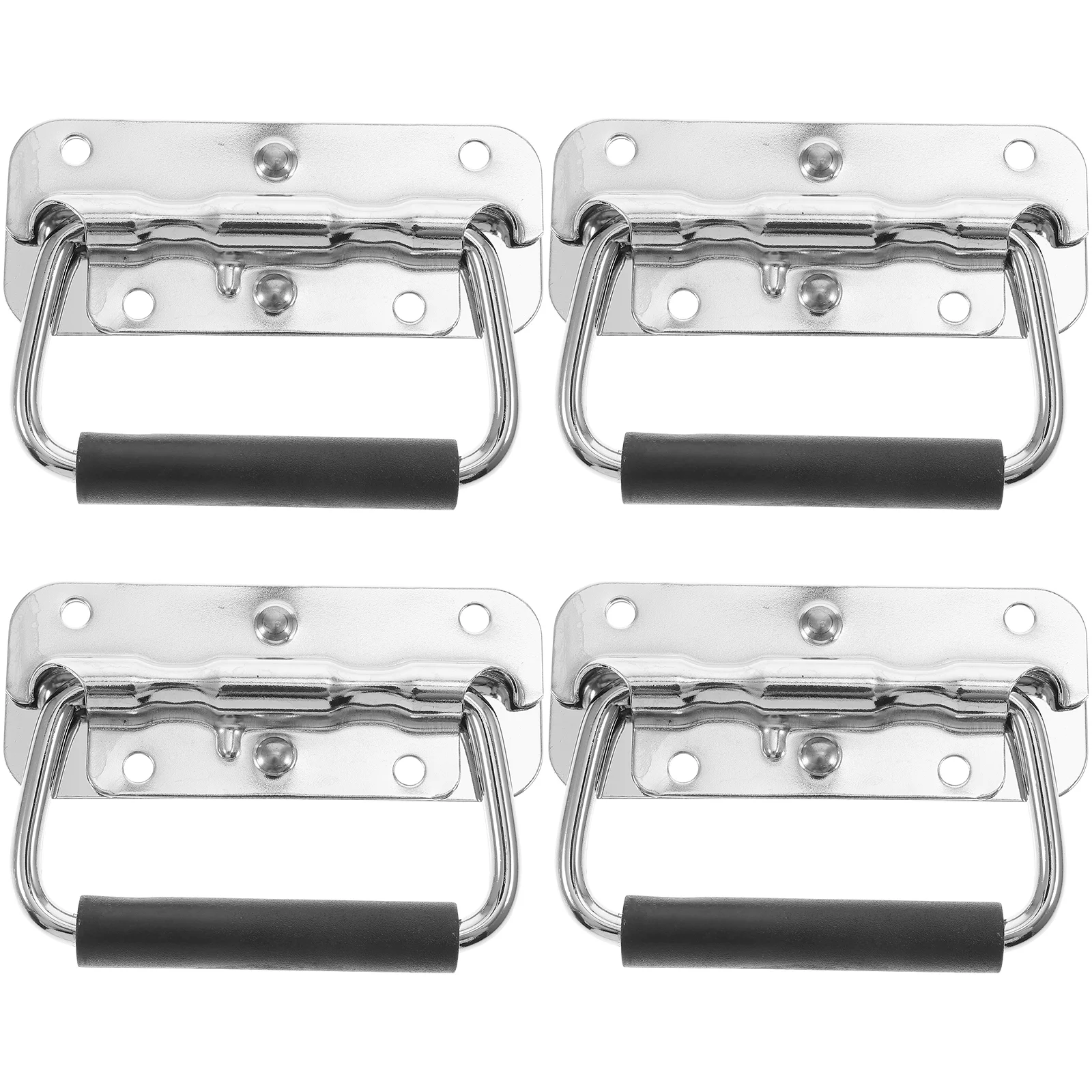

4 Pcs Folding Handle Door Pulls for Kitchen Cabinets Surface Mount Chest Handles