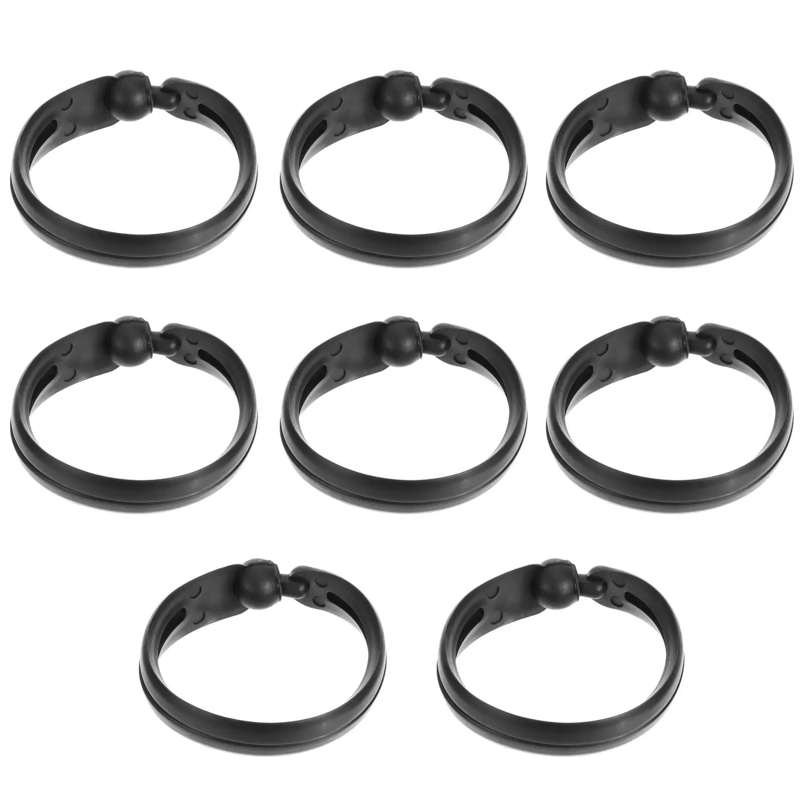 8Pcs Plastic Bun Shape Ponytail Makers Tools Adjustable Bun Maker Styling Accessories Black Color Hair Sticks Holder Daily Wear