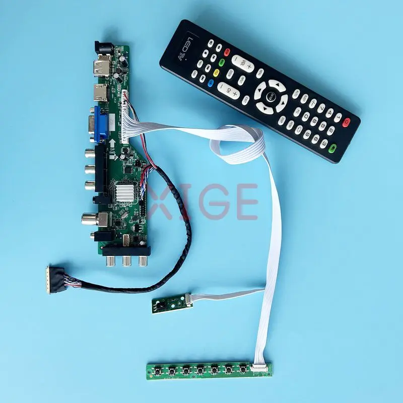 

For B156HW01 B156HW02 B156HW03 Controller Board USB+DHMI+VGA+2AV Display 15.6" DVB Digital Signal 1920*1080 DIY Kit 40-Pin LVDS
