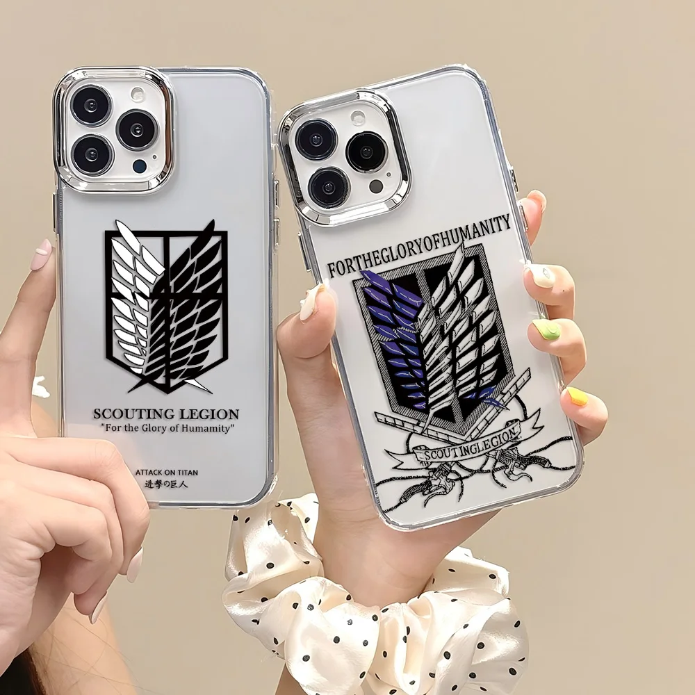 Transparent Anime Attack on Titan Phone Case Cover