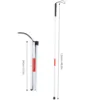 Blind Cane Stick for Visual Impaired Foldable Cane Collapsible Reflective White and Red Walking Stick for Blind Visual Impaired 2