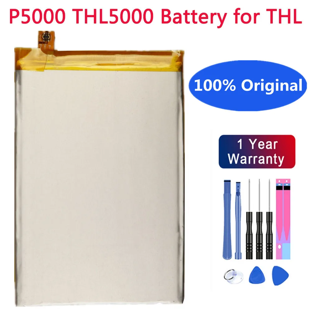 

High Quality Original Elephone Battery For THL 5000 THL5000 Elephone P5000 DEXP Ixion XL5" ML5 5000mAh Phone Batteries + Tools