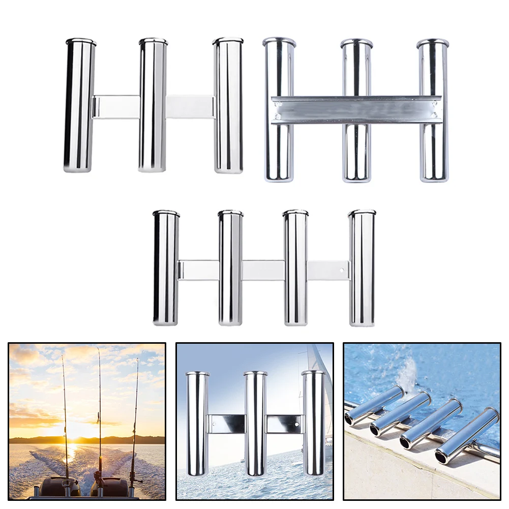 Stainless Steel Wall-Mounted Fishing Rod Holder For Boats Campers Marine Supply Portable Lightweight  Durable Pole Tube kids hanging basketball hoop heavy duty wall durable mounted basketball rim goal for kids indoor outdoor sport