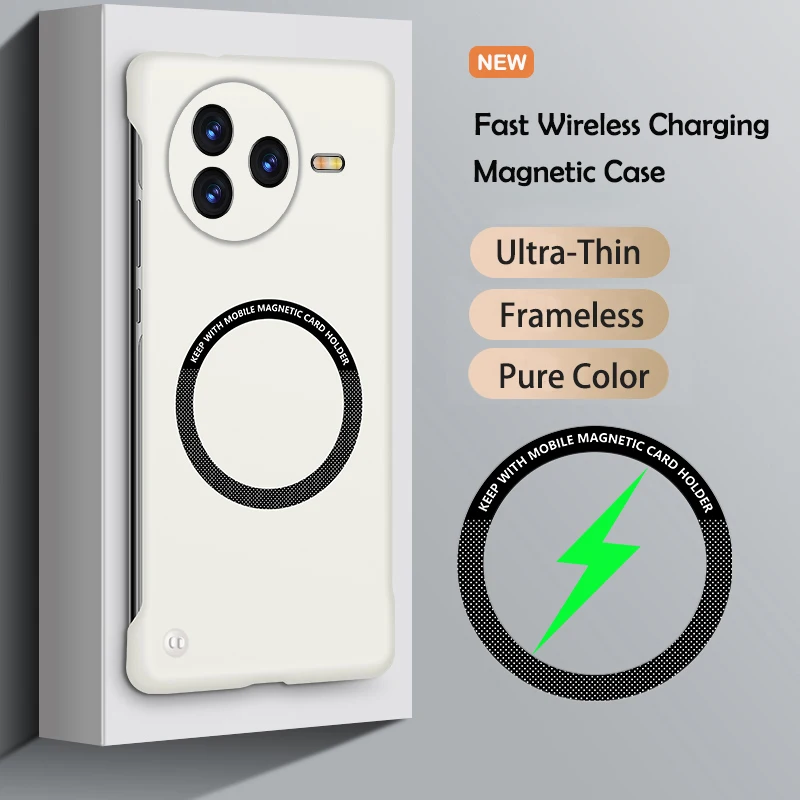 Luxury Ultra Slim Magnetic Frameless Solid Color Shockproof Phone Case