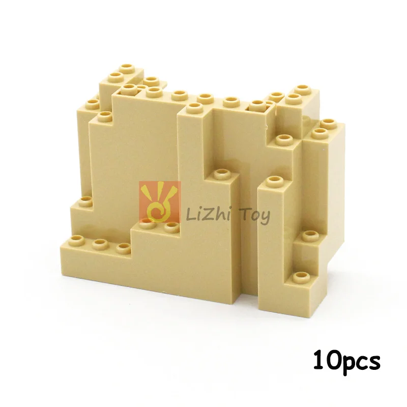 thumbnail image 1 of 2-10 piezas de ladrillos MOC 6082, panel de roca de 4 x 10 x 6, bloques de construcción rectangulares para bricolaje, juguetes para niños compatibles con todas las marcas City Street View, 1 of 5