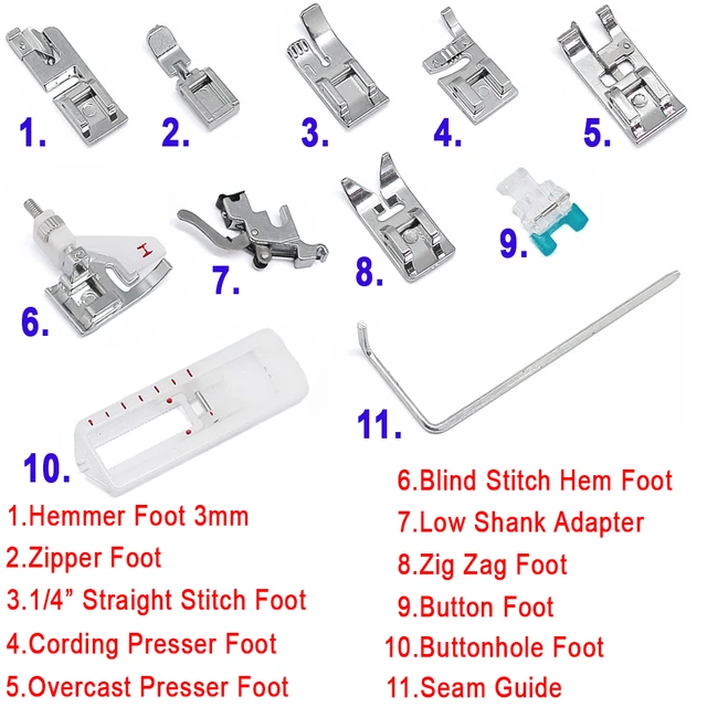 1 PCS Adjustable Guide Sewing Machine Presser Foot For All Low Shank  Snap-On Singer Brother Sewing Machine Accessories Parts - AliExpress