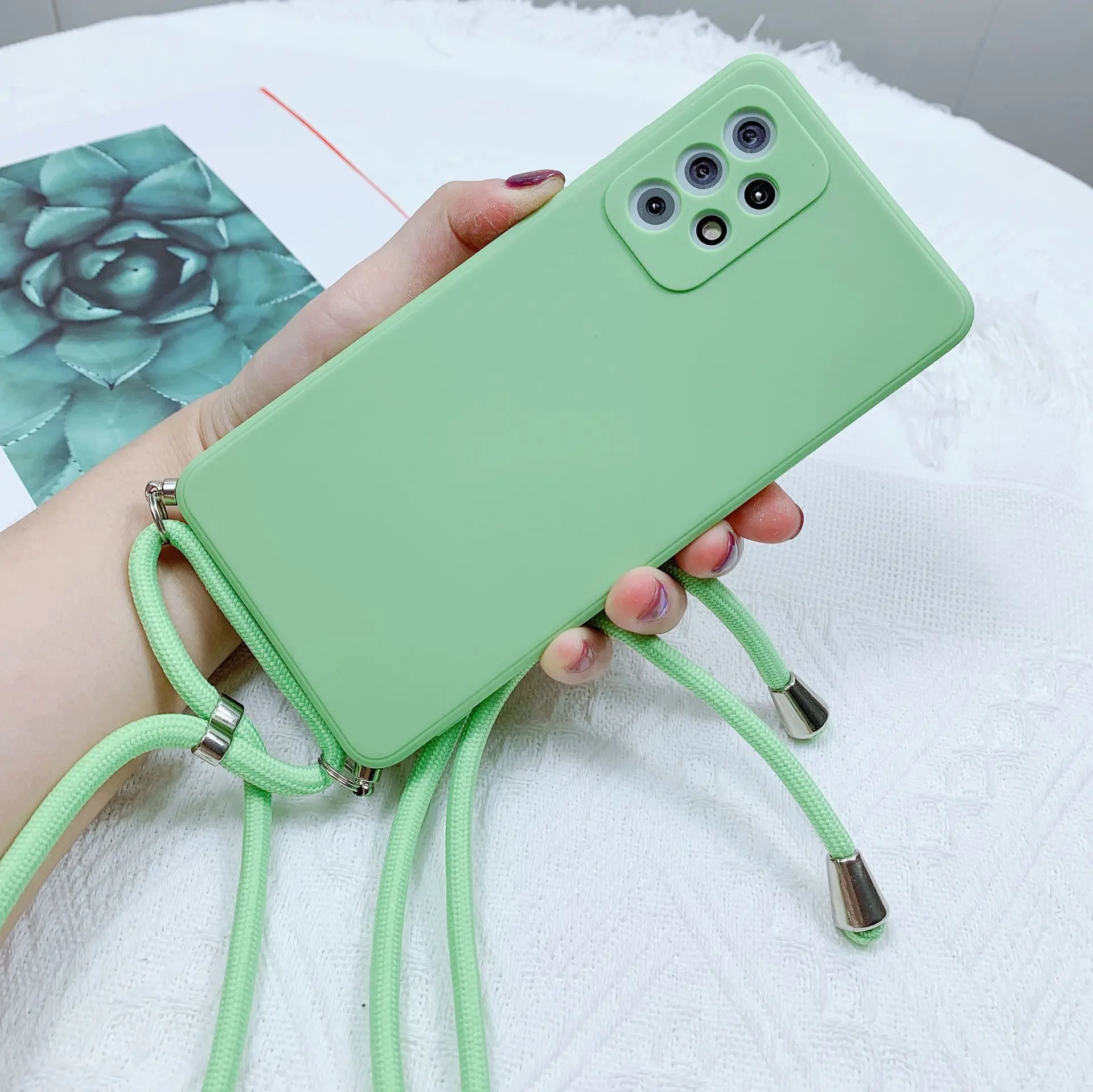 Crossbody Lanyard Silicone Phone Case with Strap and Shockproof Design