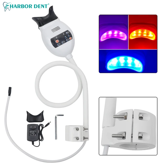 Dental Cold Light Lamp 3Color Desk Tooth Whitening Machine Bleaching Accelerator Device LED Light Dentistry Equipment