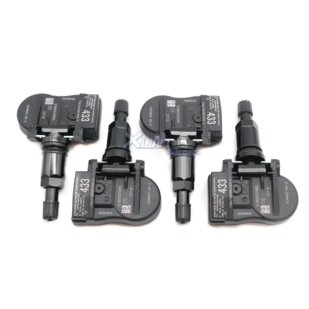 ڵ 4PCS TPMS Ÿ̾ з  ͸ ý 1034602-00-C, ׽  3 S X 433Mhz 