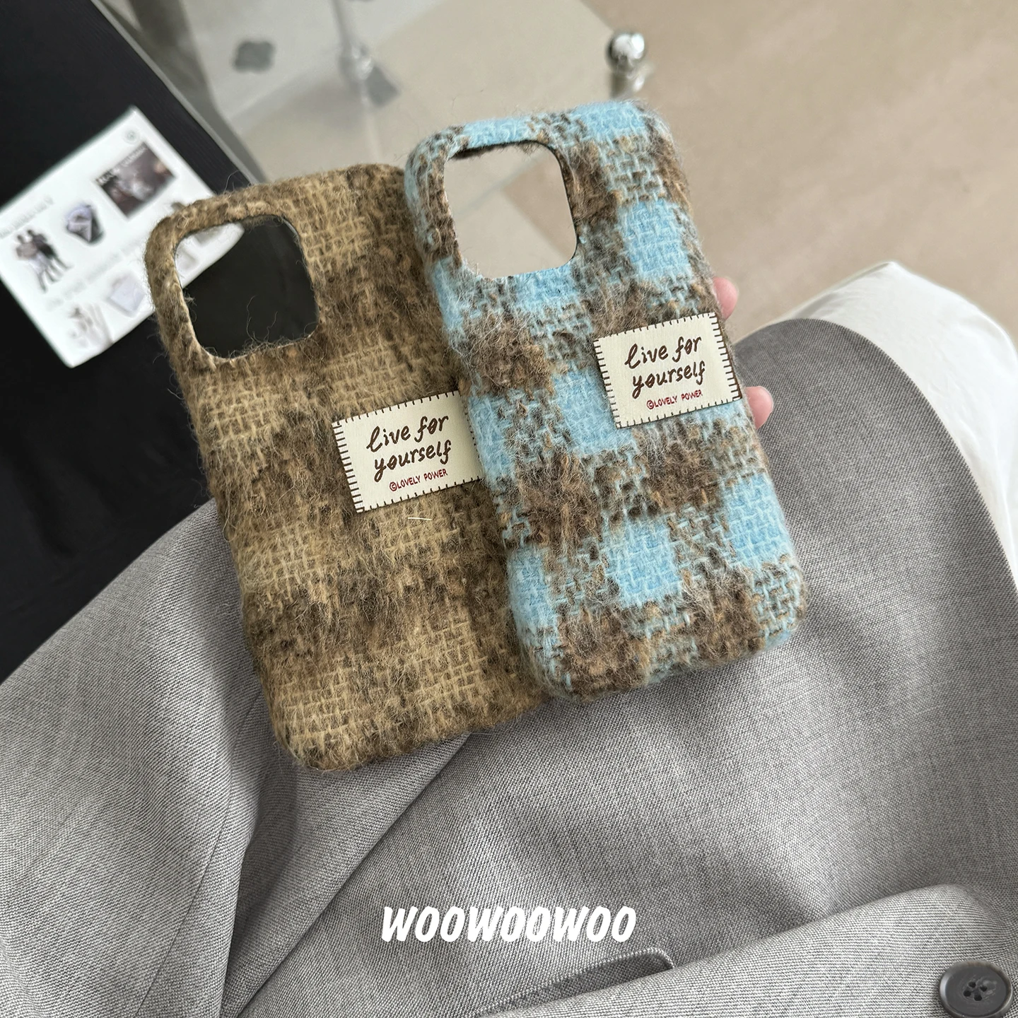 New Fashion Phone Case Line For iphone 16 15 14 13 Pro Max Stylish Shockproof Bumper Cover Funda Cover Soft Fuzzy Cute