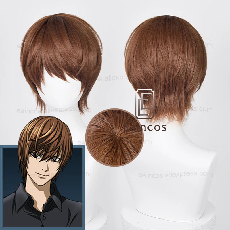 Peluca-de-Anime-Death-Note-Yagami-Light-Cosplay-pelo-corto-marr-n ...