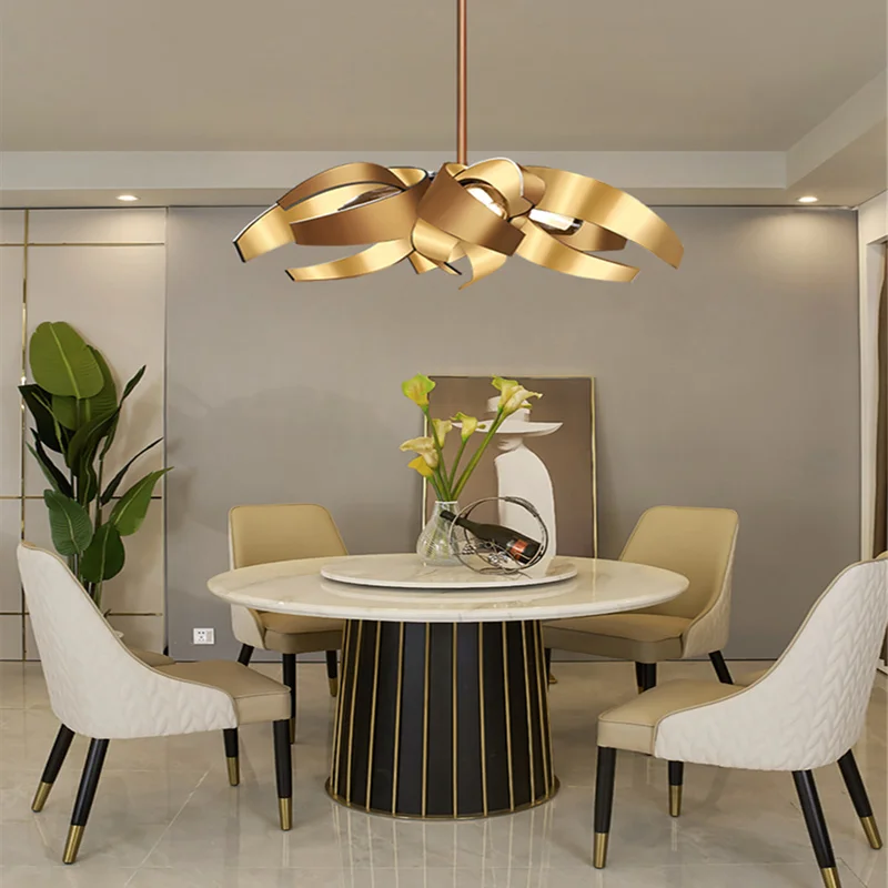 

American Creative LED Restaurant Chandelier Designer Art Light Luxury Interior Decoration Living Room Post-modern Irregular Lamp