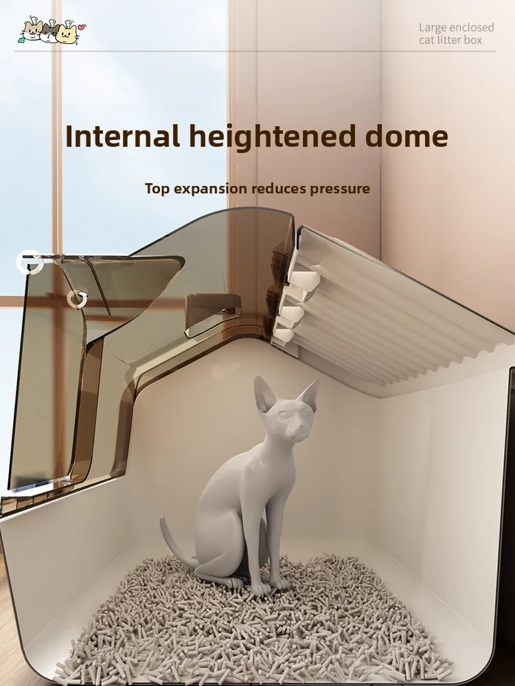 Automatic Self Cleaning Cat Litter Box For Large Cats Odor Control_voghion.com