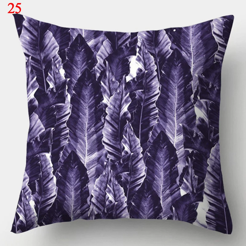 45x45cm Purple Geometric Print Pillow Covers Decorative Square Cushion Cover Polyester Throw Pillow Case for Home Sofa Decor 