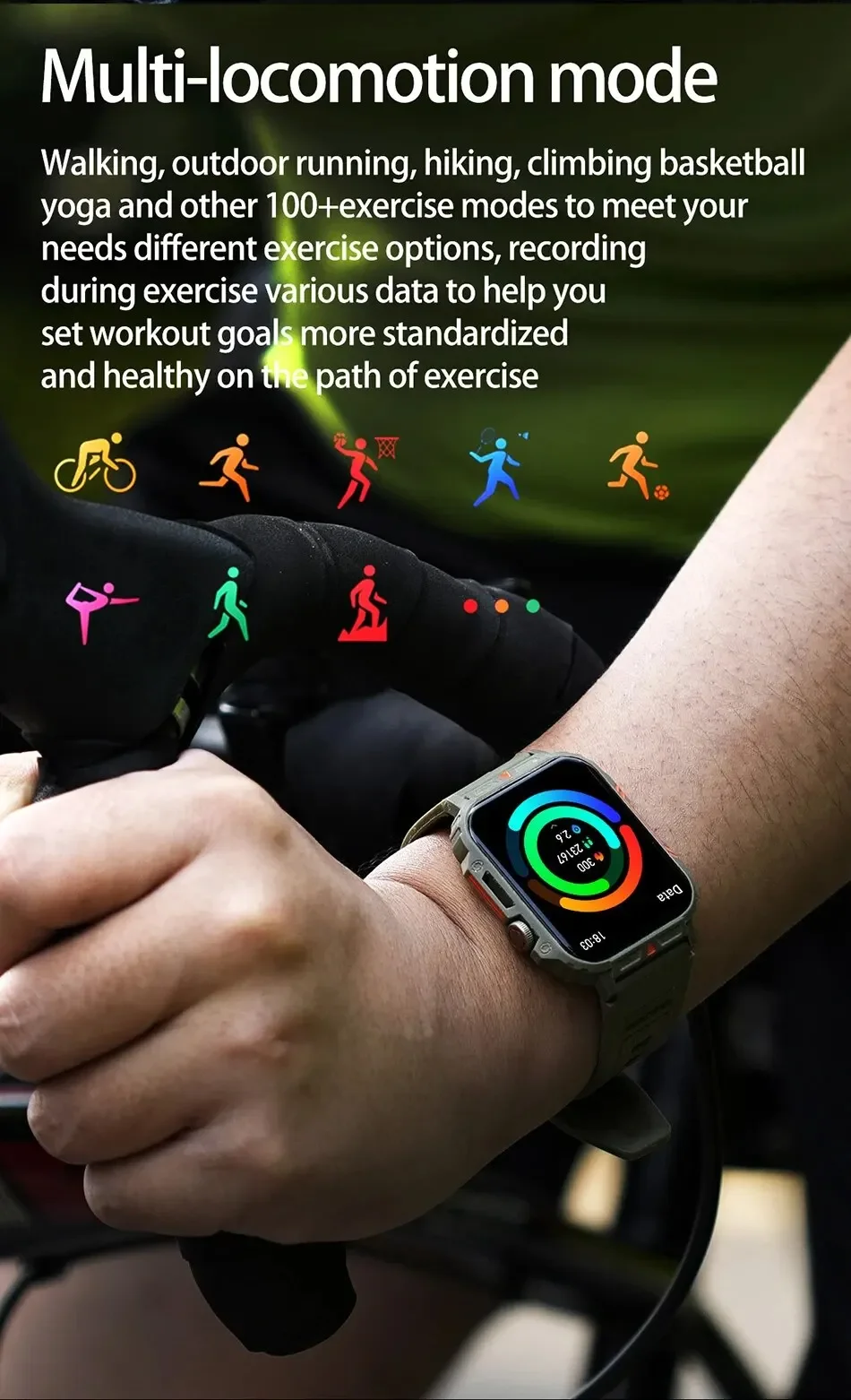 for iPhone 15 Pro Max 14 13 12 16 Smartwatch 1.95" Screen Health Monitoring Watches IP68 Waterproof Sports Fitness Smart Watch 4