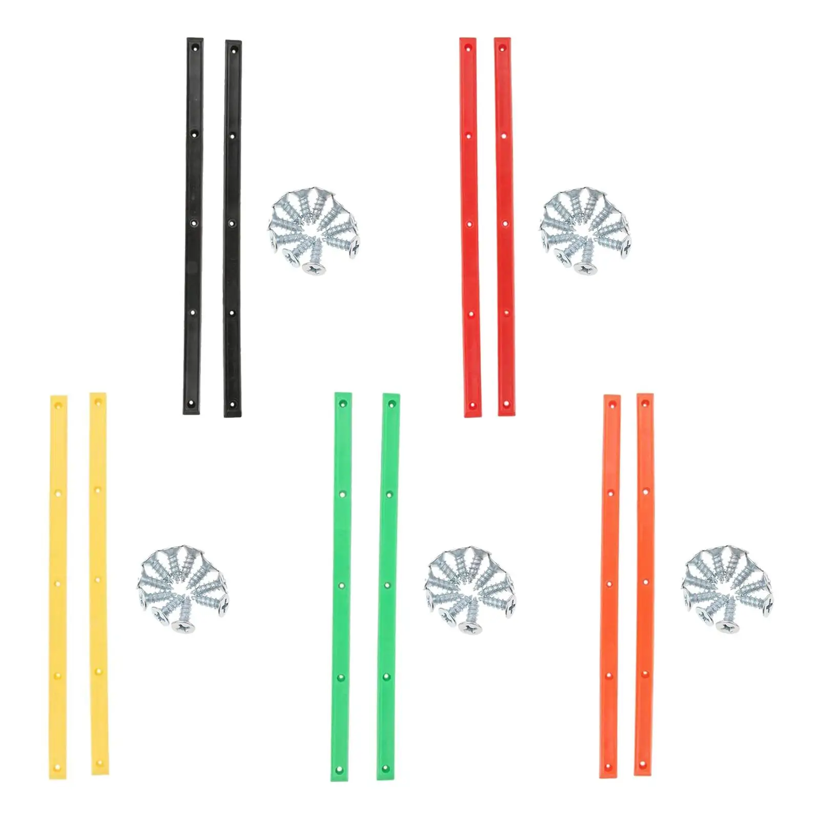 

1 Pair Skateboard Rails Head Anti Rubber Strip Longboard Part
