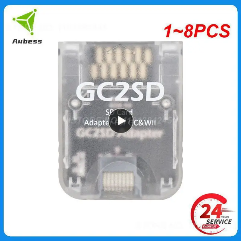 1 ~ 8 Pezzi Per Giochi Gc2Sd Sd Adattatore Per Scheda Di Memoria Per Console Gamecube E Wii Accessori Per Giochi Lettore Di Schede