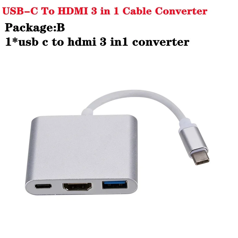 Aluminum USB-C to HDMI/USB 3.0 Multiport Adapter