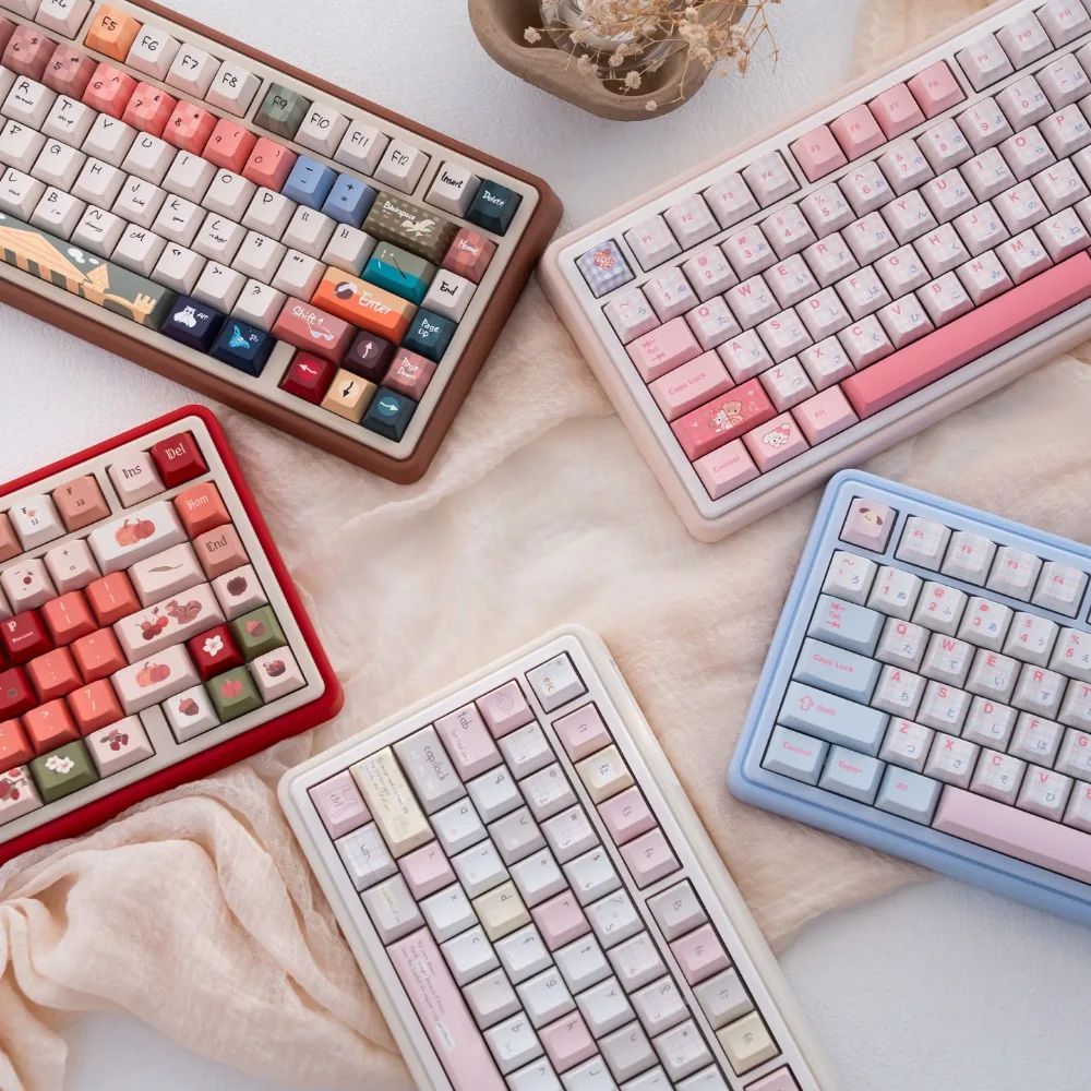 UR82 기계식 키보드 키트 무선 트라이 모드 가스켓 RGB 핫스왑 QMK/VIA 커스텀 75% 귀여운 소녀 오피스 게이밍 키보드 선물
